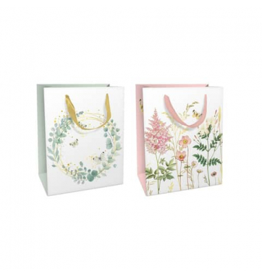 Geschenktasche 1581-25353/PBS, allgemein, Schleifenband, 2 Motive sortiert, 120mm x 150mm