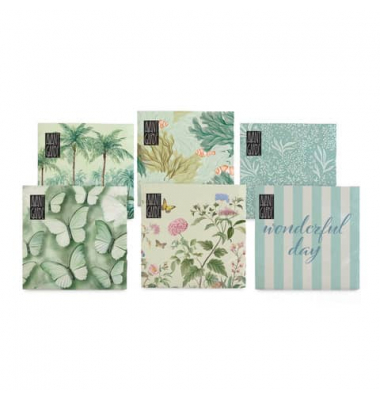 Motivserviette 33x33cm Jade sortiert