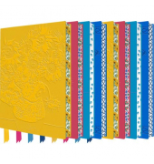 Notizbuch SO503, FLAME TREE, farbig sortiert, A5, liniert, 88 Blatt / 176 Seiten