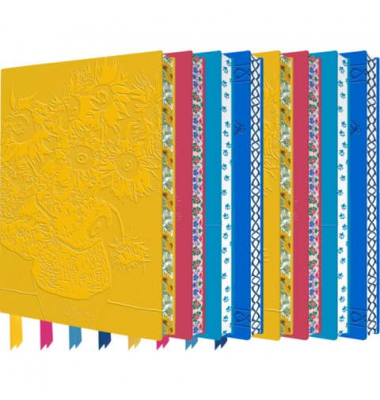 Notizbuch SO503, FLAME TREE, farbig sortiert, A5, liniert, 88 Blatt / 176 Seiten