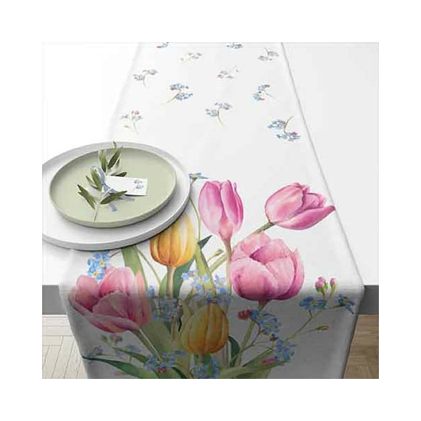 8712159185416 - Tischläufer 16617030   Tulips bouquet 40cm x 15m 8712159185416 Ambiente