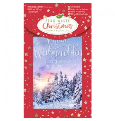D.T.Weihnachtskarten 10ST sortiert