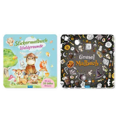 Malbuch mit Stickern sortiert