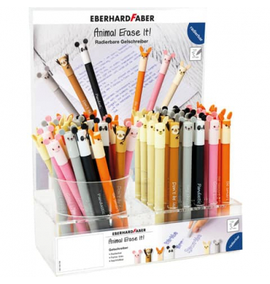 Gelschreiber  Animal Erase It! sortiert