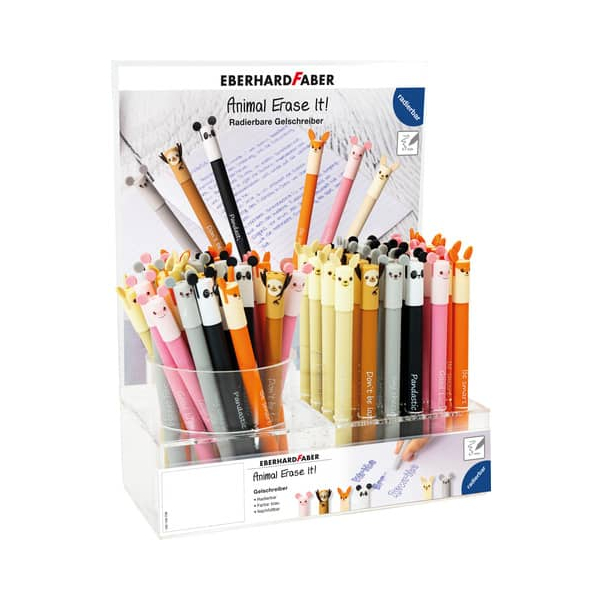 72 Stück Eberhard Faber Gelschreiber  Animal Erase It! sortiert  Eberhard Faber