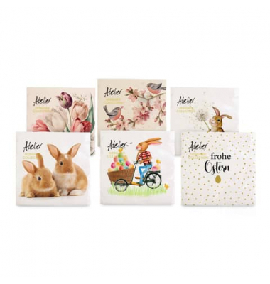 Osterserviette 33x33cm Classic sortiert