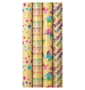 Geschenkpapier Fantasie-Packpapier 33062 989101, Rainbow, farbig sortiert