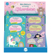 Malbuch Set mit bunten Glitzersteinen