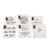 Motivserviette 33x33cm Scriptum sort.