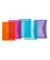 Dokumententasche Brieftaschen - Kollektion 20073, Din A4 quer, transparent violett/t&uuml;rkis/blau/pink/orange, Polypropylen (PP), D
