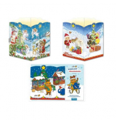 Adventskalenderpostkarte Windlicht sortiert