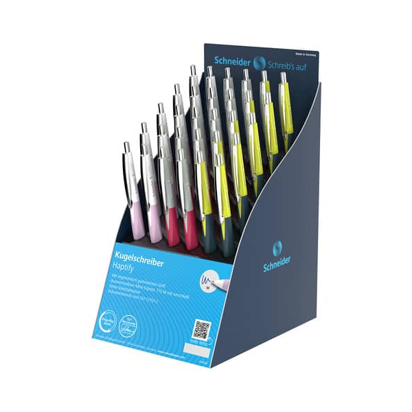 30 Stück Schneider Kugelschreiber Haptify 306821, blau, M, nachfüllbar  Schneider