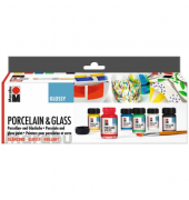 Porzellan-u. Glasmalfarbe 6x15ml sortier