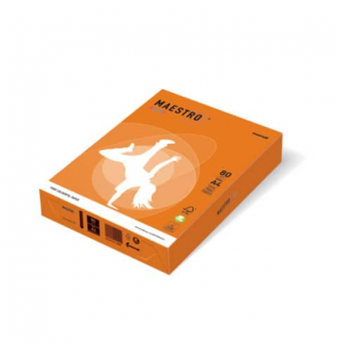 Kopierpapier Maestro Color 9417-OR43AH80B orange A5 80g 