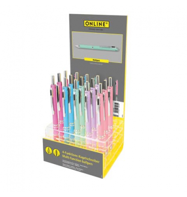 Mehrfarbkugelschreiber Multipen 4-in-1 32076/15, blau / schwarz / rot, M, nachf&uuml;llbar