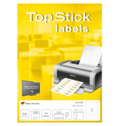 R&uuml;ckenschilder 8721, wei&szlig;, schmal/kurz, 38x192mm, selbstklebend, permanent 