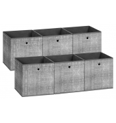 Aufbewahrungsbox RFB002G02V1, außen 30x30x30cm, Textil grau
