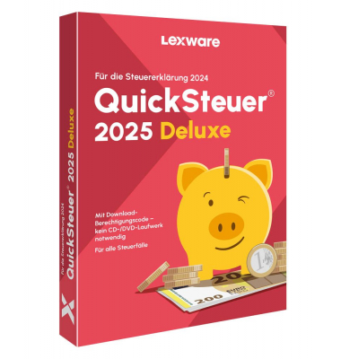 QuickSteuer Deluxe 2025 (für das Steuerjahr 2024) Software Vollversion (PKC) QuickSteuer Deluxe 2025 (für das Steuerjahr 2024) Software Vollversion (PKC)