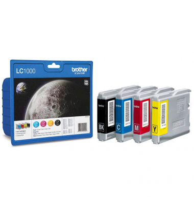 LC-1000BKCMY  schwarz, cyan, magenta, gelb Druckerpatronen, 4er-Set