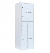 Schließfachschrank signalweiß 520527, 10 Schließfächer 60,0 x 50,0 x 180,0 cm