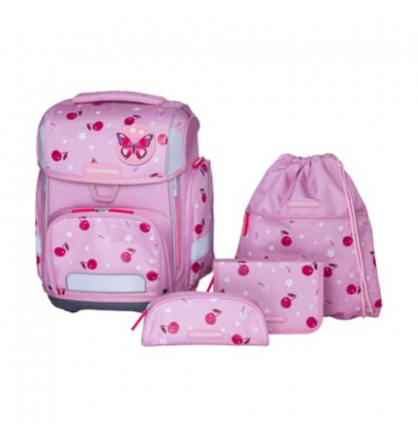 Schultaschenset Cherry Pop pink