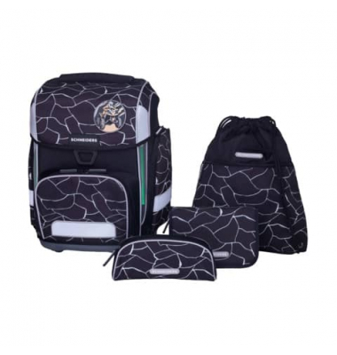 Schultaschenset Dark Hunter black grey