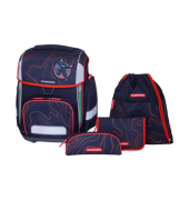 Schultaschenset Ninja Revenge black red