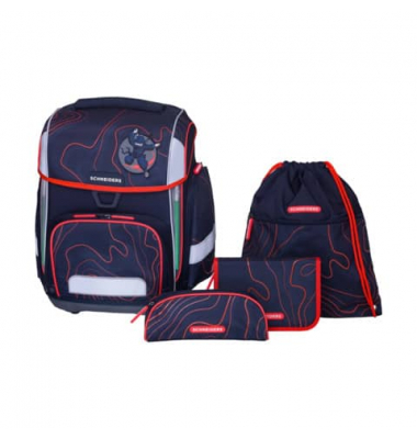 Schultaschenset Ninja Revenge black red