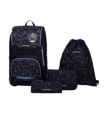 Schultaschenset Dark Hunter black grey