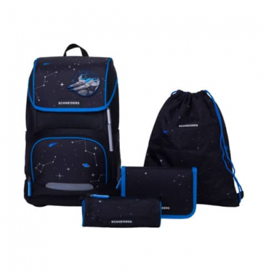 Schultaschenset 78625-183, schwarz blue, Space Quest