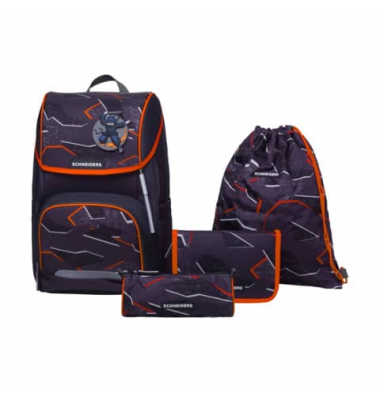 Schultaschenset Shadow Spy black red