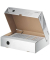 Archivbox easyboxx 6134-00-00, A4, wei&szlig;, innen 33,6x7,5x23,8cm (TxBxH), Recycling-Wellpappe