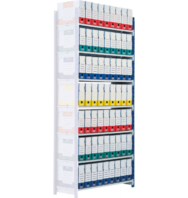 Anbau-Schwerlastregal Rang'Eco 7213S blau 100,0 x 34,0 x 200,0 cm