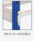 Anbau-Schwerlastregal Rang'Eco 7213S blau 100,0 x 34,0 x 200,0 cm
