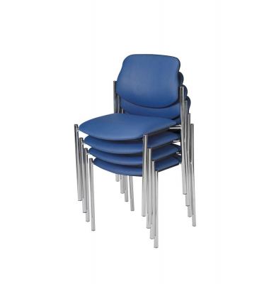 4 Nowy Styl Besucherstühle Styl blau Leder