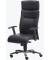Chefsessel Neo Leder schwarz, Gestell chrom
