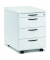 Rollcontainer 820203501 MULTI M, wei&szlig;, 4 Schubladen, Holz, abschlie&szlig;bar