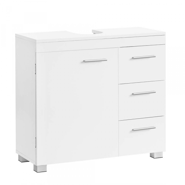 0194343043418 - Songmics - vasagle Waschbeckenunterschrank 3 Schubladen mit Füßen 30 x 70 x 64 cm - Weiß 0194343043418 - Songmics - vasagle Waschbeckenunterschrank 3 Schubladen mit Füßen 30 x 70 x 64 cm - Weiß