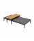 Beistelltisch Athene 585432, , anthrazit/teakholz / anthrazit