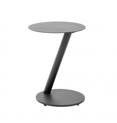 Beistelltisch Paros, 45,5cm (H), 45x45cm (BxT), rund, anthrazit / anthrazit