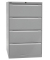 H&auml;ngeregistraturschrank DF4645 Office, lichtgrau, 4 Schubladen, 2-bahnig