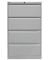 H&auml;ngeregistraturschrank DF4645 Office, lichtgrau, 4 Schubladen, 2-bahnig