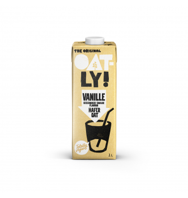 Haferdrink Vanille 61926, 2,6% Fett, laktosefrei, vegan, 6x 1 Liter, Tetrapack