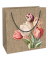 Geschenktasche 4012-24303, allgemein, Tragegriff Kordel, Tulpen, 200mm x 210mm