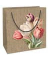 Geschenktasche 4012-24303, allgemein, Tragegriff Kordel, Tulpen, 200mm x 210mm
