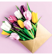 Motivservietten 208817 / Tulpen, 3-lagig, 33x33cm