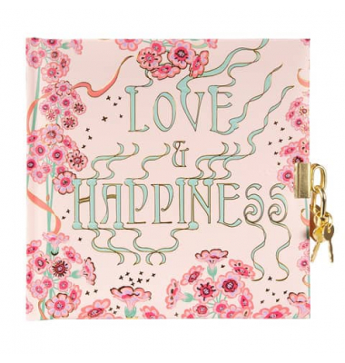 Tagebuch 44 054, Love & Happiness, 16,5x16,5cm (BxH), 96 Seiten