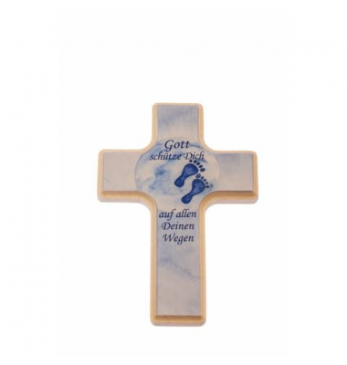 Kinderkreuz Füße blau