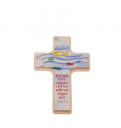 Kinderkreuz Fisch blaurot