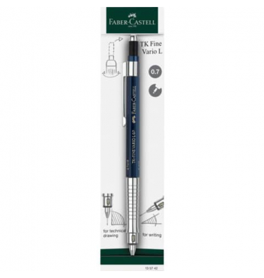 Druckbleistift TK-FINE VARIO L, 135742, Härte B, 0,7mm, indigo, mit Radiergummi